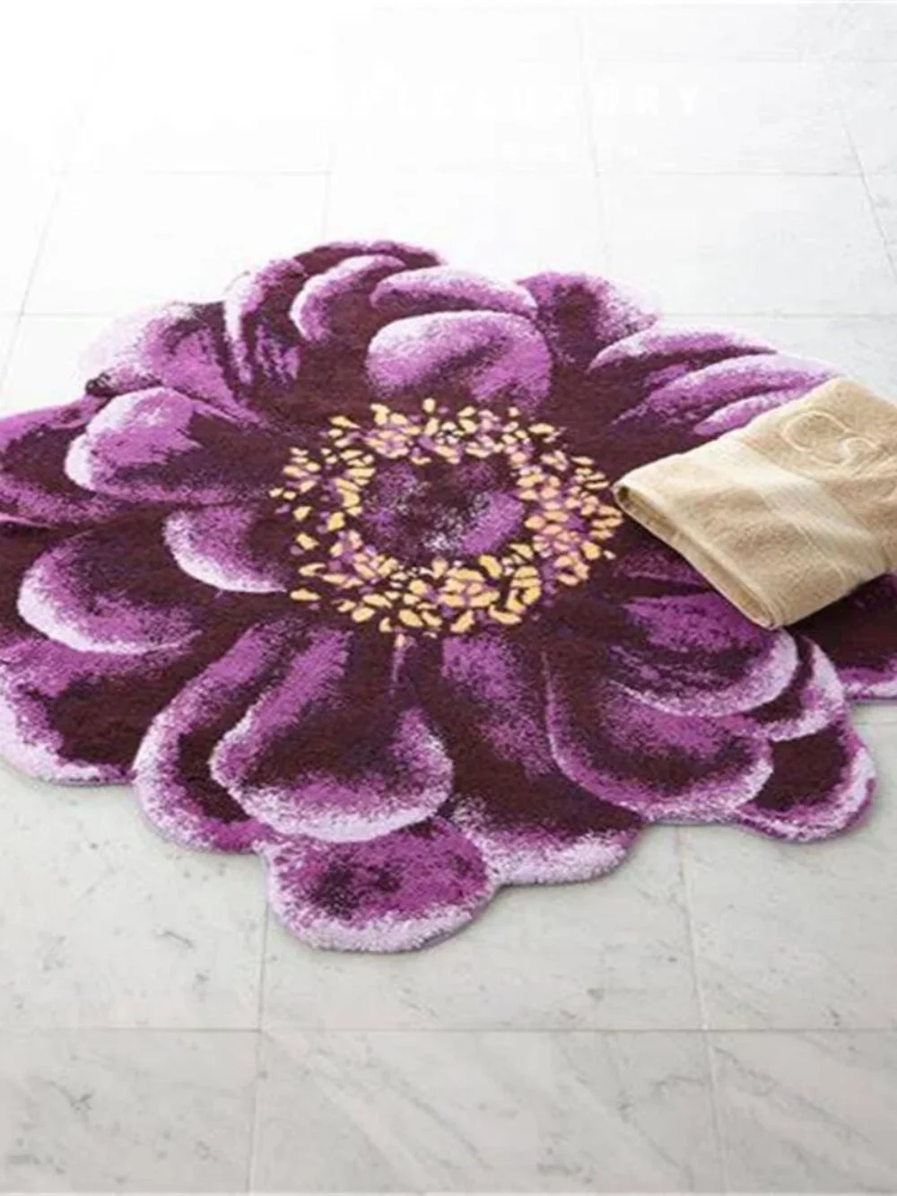 Discontinued Brand New ABYSS & HABIDECOR Fiore Bath Rug Dia 49